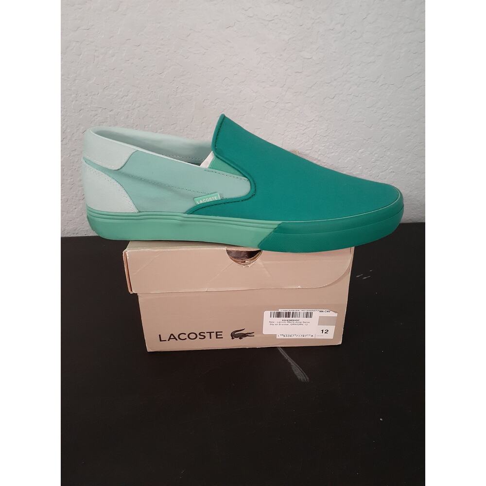 Lacoste Women's Jump Serve Slip Shoes Green 12 M